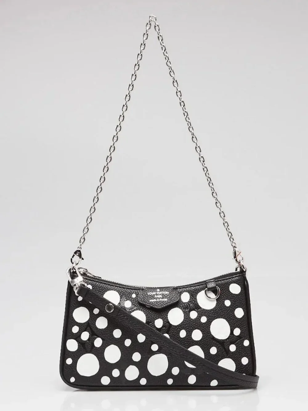 Louis Vuitton x YK Black/White Leather Easy Pouch on Strap Bag